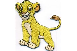 Patch Écusson Thermocollant Simba Roi Lion DIY - À Repasser - Pour Cartable, Sac DVD et Vêtement Enfant - Iron on Patch - 80 x 80 mm