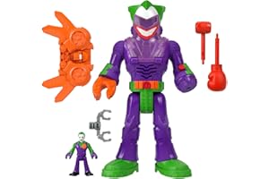 FISHER-PRICE Imaginext DC Super Friends Joker i Śmiechorobot Figurka robota (30 cm) ze światełkami, dźwiękami i figurką Jokera, HKN47