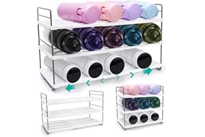 XIHUANNI Flaschenregal, Flaschenhalter Kühlschrank, Flaschenregal Stapelbar, Flaschenregal Kühlschrank, Weinregal Stapelbar, Erweiterbarer Wasserflaschen-Organisator 10.6"-16.5" für Küche,Kühlschrank,Schränke