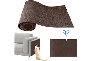Shujin Self-Adhesive Cat Scratching Mat,DIY Cat Wall Scratching Mat Trimmable Cat Scratching Mat, Anti Scratch Protection Cats for Protects Sofa Carpets Furniture Protection,Brown,40cmx200cm