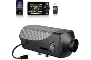 HCALORY 24V 8KW Diesel Heater with App Control and LCD Screen,Night Diesel Air Heater 12v,Upgrade Smart Remote Control For Truck, Boat, Car Trailer, Motorhomes, Campervans,Caravans, Black
