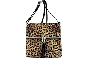 MIZUBA Leopard Print Crossbody Bag Animal Printed Shoulder Bag Womens Purse Satchel