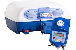 Borotto REAL 49 Plus Expert - Incubateur Oeuf Automatique Professionnel Breveté en ABS Isolant et Antibactérien avec Humidificateur Automatique Sirio - pour 49 œufs ou 196 œufs petits