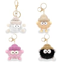 JSGHGDF Portachiavi in peluche con ciondolo a forma di cartone animato, per borsa, zaino, decorazione per chiavi dell'auto, R, R