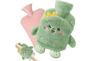 TOIVIZE 1L Bottiglia Dell'Acqua Calda Per Bambini, Grande Bottiglia Dell'Acqua Calda Peluche, Bottiglia Dell'Acqua Calda Con Copertura Rimovibile, Contenitore Interno Estraibile, Regali Per La Famiglia