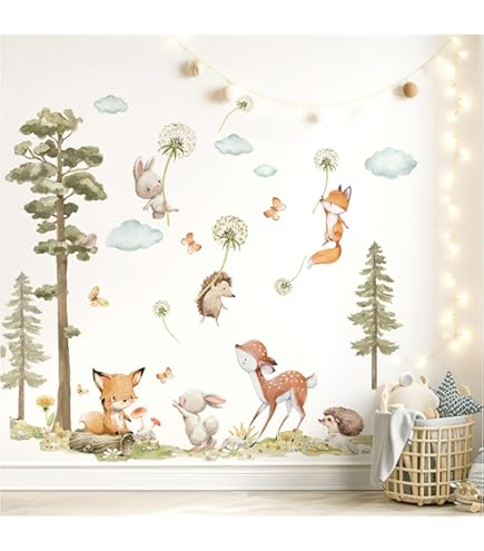 Little Deco DL212-23 Muursticker kinderkamer motief dieren vos