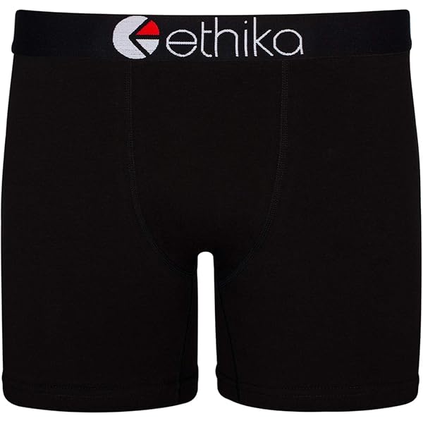 Ethika Men's Alternate Boxer Briefs - Modal Blend Black Solids, Button Fly Comfort Fit - View #2