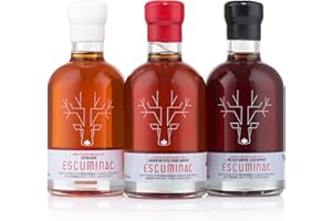 Escuminac Sirop D'érable du Québec - Pur, Embouteillé au domaine, non mélangé. Trio Cadeau - trois différentes récoltes, Ambré, Medium, Robuste. Premium Certifié Biologique - 3 X 200ml