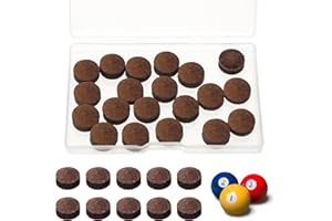 JJUNW 20 Stück Billard Queue Spitzen, 13mm Pool Queue Spitzen Ersatz Kit, Billard Pool Queue Tipps Ersatz Tipps Billard Queue Zubehör Set für Billardstöcke Snooker Pool Queues