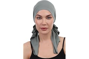 DERESINA HEADWEAR Deresina Bandana Pré-Noué en Coton et en Bambou pour la Perte de Cheveux, la Chimiothérapie