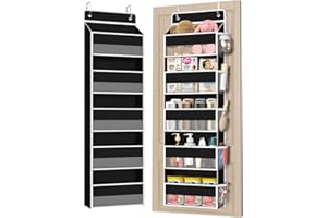 FCHERP Hängeorganizer Mit 5 Fächern,Tür Organizer Hängend,Hängeaufbewahrung,Regal Organizer bei Große Kapazität,Platzsparend für Badezimmer, Schlafzimmer,Kinderzimmer,Camping Organizer(Schwarz)