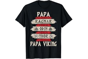 VINTAGE VIKING RUNES＆NORSE MYTHOLOGY CLOTHING CO. Mythologie celtique des Vikings - Papa Viking - Vikings T-Shirt