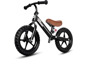 KRIDDO Vélo d'équilibre pour Enfant de 2 à 5 Ans, Double roulement pour Une Conduite Plus Fluide, Plaque Adorable, siège et Guidon réglables, Cadeaux pour Tout-Petits de 2 à 3 Ans