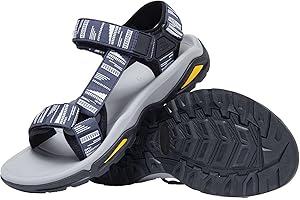 OutPro Sandalen Herren, Strandsandalen Herren,Sportsandalen Herren, rutschfest, bequem, leicht, verstellbar Klettverschluss, Sommer, Outdoor, Strand, Freizeit, Wandern