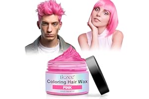 ZOXPM Teinture Lavable Cheveux 220g Teinture pour Cheveux Temporaire, Hair Wax Color Cire de Couleur pour Cheveux Lavable pour Hommes et Femmes, Fête, Festival Cosplay Halloween (Rose, 120g)