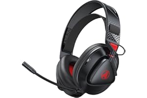 Awinnasey Cuffie Gaming Wireless per PS5 PS4 Switch PC Mac, Cuffie da gioco Bluetooth Leggere con Dongle USB 2,4 GHz, Cuffie Bluetooth Over Ear con Microfono Staccabile, Batteria da 50 Ore, Nero