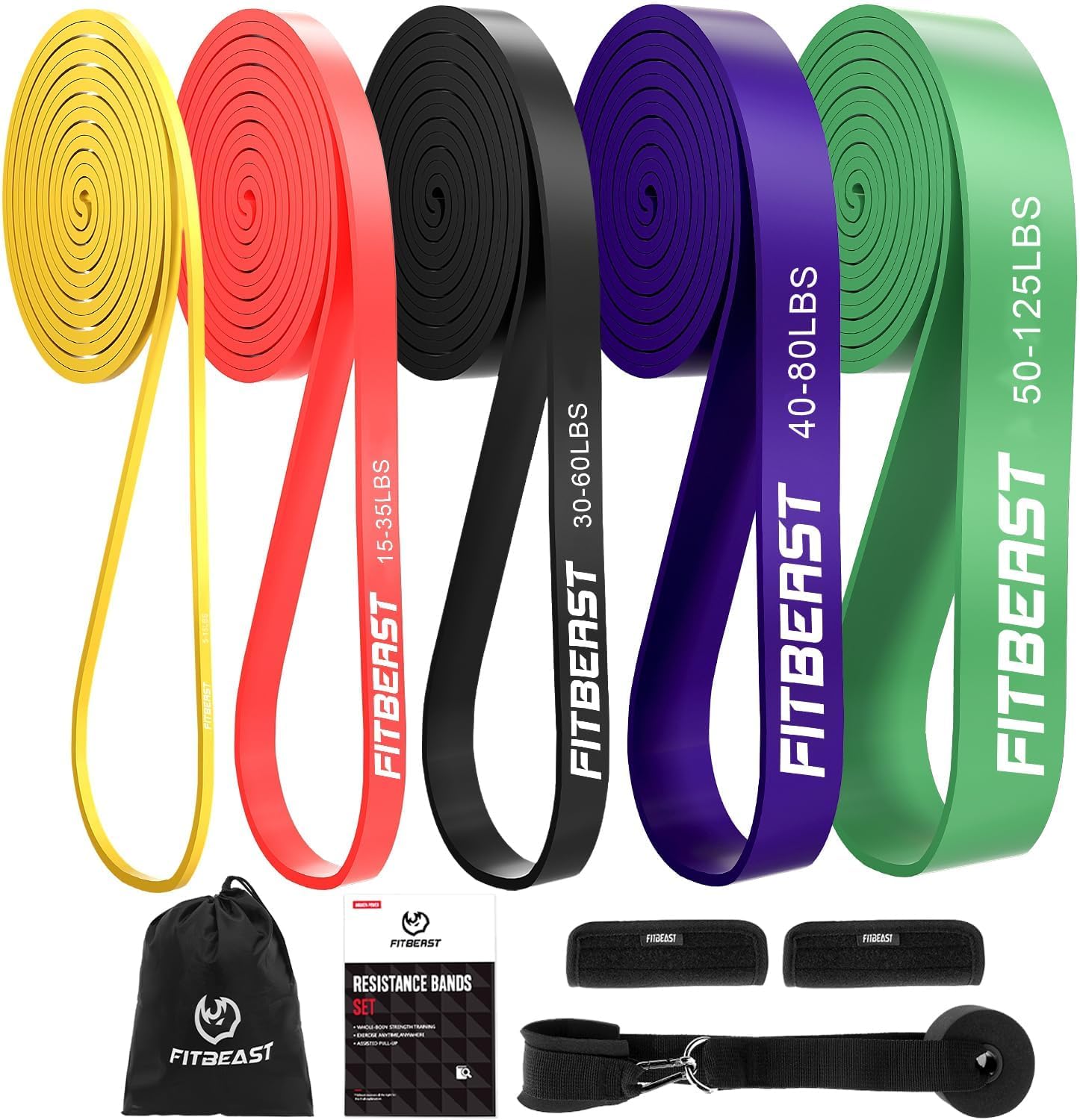 Qualité de Fabrication & Durabilité : FitBeast Pull Up Bands Set 5 Different Levels