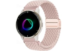 Issinlky Nylon Geflochtenes Armband für Garmin Venu 2 Plus, 20mm elastisches Armband für Garmin Vivoactive 5/Garmin Venu Sq/Venu Sq 2/Vivoactive 3/Garmin Venu/Vivomove HR/Forerunner 55 245 645