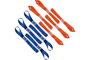 FineGood Miękkie paski mocujące z pętlą, nośność 0,7 kg, pasy o wytrzymałości na rozerwanie do bezpiecznego i pewnego przyczepiania motocykla, Dirt Bike, ATV, UTV, kolor niebieski, pomarańczowy