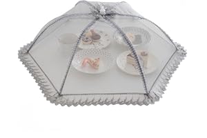 Wuyue Hua dia70 cm grande copertura in rete pop-up per alimenti, ombrello da tenda, riutilizzabile, pieghevole e riutilizzabile, in rete per picnic all'aperto, per tenere fuori mosche, insetti zanzare