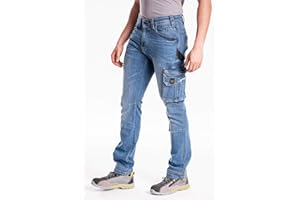 RICA LEWIS WORKWEAR Pantaloni Jeans Job1 Tasconato Stretch Colore Chiaro Tg.