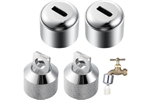 Enhon Hose Locks, Heavy Duty Brass Construction, Faucet Lock Fits 3/4" Garden Hose Thread, Outdoor Faucet Lock Prevents Water Theft, Protect Hose Bibs