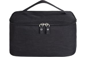 MOONSING Kosmetyczka damska, kosmetyczka do zawieszenia, duża pojemność, wodoodporna, podróżna kosmetyczka dla mężczyzn, kobiet, dzieci, czarna, czarny