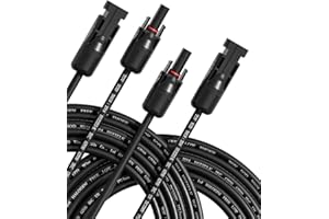 ENERNOVA 3.5M 4mm² Câble d'Extension Solaire, Rallonge de Câble Solaire, Câble Solaire Photovoltaïque, Câble Panneau Solaire IP67, avec Connecteurs, pour Panneaux Solaires et Systèmes à Énergie