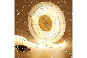 GOMING DC 5V USB COB Striscia LED Bianco Caldo 3000K IP65 Impermeabile Alimentato da USB 2M 320LED/M CRI 93+ Flessibile Nastro LED Autoadesivo Luci per DIY Decorazione