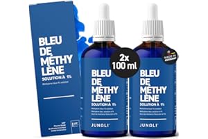 Bleu de méthylène 1% USP de qualité pharmaceutique, 2x 100 ml, sans métaux lourds, qualité testée en laboratoire – Fabriqué en Allemagne par JUNALI