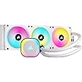 Corsair iCUE LINK H150i RGB Liquid CPU Cooler - 360mm AIO - QX120 RGB Fans - Fits Intel® LGA 1700, AMD® AM5 - iCUE LINK System Hub Included - White