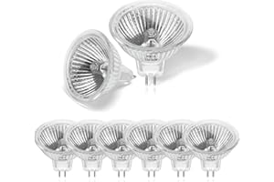 MOROTTY Żarówka halogenowa 35 w 12 V MR16, reflektor halogenowy GU5.3 ściemnialna ciepła biel 2800 K, 2 żarówki halogenowe Szklana pokrywa sufitowa, do oświetlenia sufitowego, oświetlenie wpuszczane,