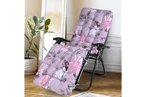 wawofun Sun Lounger Cushions Only, Sunlounger Cushion Pads Recliner Cushions with Top Cover Garden Rocking Chairs Cushion Sunbed Cushions for Beach Travel Garden Outdoor 170x53cm (Pink)