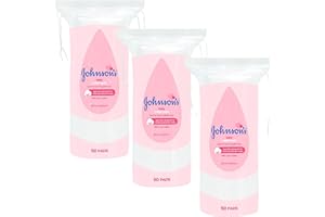 3 Pack Bundle - Johnsons Baby Cotton Pads (3X 50 Pads). A Hadco Bundle Containing Three Packs of Cotton Pads, 150 Pads in Total.