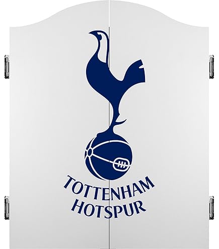 Officially Licensed Tottenham Hotspur Dart Board | Tottenham FC Spurs | Darts And Dart Board Cabinet. Multiple Designs Available. (Navy Shard - Sky Blue Crest - View #7