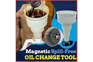 OWSEN Entonnoir magnétique de vidange d'huile, outil de changement d'huile sans gâchis, outil de vidange magnétique, bouchon de vidange anti-éclaboussures, entonnoir flexible