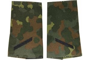 baum-m gmbh Rangschlaufen für Schulterklappen für die Deutsche Bundeswehr flecktarn mit schwarzem oder goldenem Stick