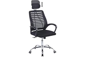 IL GRUPPONE PASSIONE CASA Sedia Direzionale Da Ufficio Schienale In Rete Regolabile In Altezza,Girevole Traspirante,Supporto Lombare Poggiatesta Elegante Ergonomica, Inclinazione Ad Ondeggiamento Pistone Gas