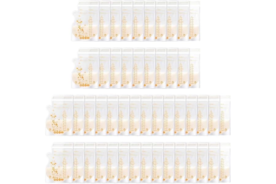 Oderra Bolsas Leche Materna Congelar Bolsas Almacenamiento Leche Materna con Sellado Doble, Preesterilizadas, Compatibles con