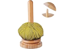 YIJIUBA Wollknäuelhalter Holz, Garnhalter für knotenfreies, Wollabwickler mit Kugellager, Vertikale Garnaufbewahrung, Häkelgeschenk für Strickliebhaber, Häkeln Stricken Kunsthandwerk bezuhör