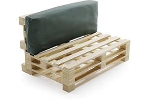 bananair - Pallet Cushions Outdoor - Waterproof & UV Resistant Fabric - Comfortable Foam Padded Garden Furniture Cushions (Backrest Pallet Cushion 120x40 cm, Dark Grey)