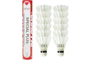 J. CHAO PAI C. 1 Tubo da 12 Pezzi volani Badminton Professionisti da Gara Allenamento,tornei Velocita 77 Piuma D'Oca cedrone