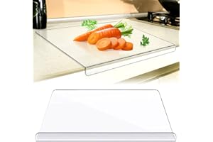 PICRIK Acrylic Cutting Board, Clear Cutting Board, Acrylic Clear Chopping Board With Counter Lip, Non Slip Transparent Counter Edge Chopping Board For Kitchen Counter For Meat Vegetables Cheese(17.7*12.4in)