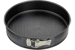Zenker 6505 Springform Ø 30 cm, bakpanna med non-stick beläggning, rund kakform med platt botten (färg svart), kvantitet 1 bi