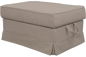 DAGRA Perfekter Bezug für EKTORP Hocker (Dark beige A02)