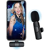 Ponovo iPhone ile Uyumlu Kablosuz Yaka Mikrofon, Telefon Video Kaydı i&ccedil;in Yaka Klipsli Mikrofon TikTok YouTube Canlı Yayın Vl