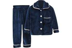 DAY8 ENSEMBLE BÉBÉ DAY8 Pyjama Garcon Hiver Chaud Velours Vetement Garcon Pas Cher Survetement Enfant Fille Automne Ensemble Bebe Fille Vêtement de Nuit Fille Top Manche Longue + Pantalon