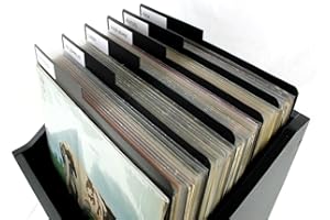 MC DAISON separatore divisore classificatore in PVC NERO con LINGUELLA per dischi in vinile formato LP 33 giri 12" Maxi Single (10)