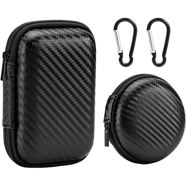 Custodia Rigida Per Auricolari - Tessuto Carbon Look, Antishock, Impermeabile - Foto 2