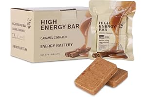 BDH Emergency Food Bars - Caramel Cinnamon Hardtack, Mre Meals Military 2025, Long Shelf Life, Emergency Meals Ration Bars, Emergency Supplies for Disaster Preparedness, 12 Count